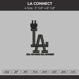 LA Connect Embroidery File 4 size