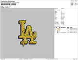 LA Melt Embroidery File 4 sizes