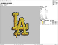 LA Melt Embroidery File 4 sizes