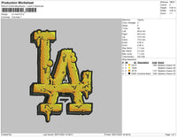 LA Melt Embroidery File 4 sizes