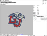 Liberty University Embroidery File 4 size