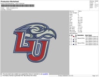 Liberty University Embroidery File 4 size