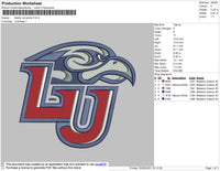 Liberty University Embroidery File 4 size