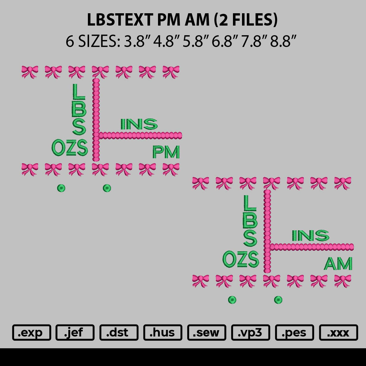 Lbstext Pm Am Embroidery 2 Files