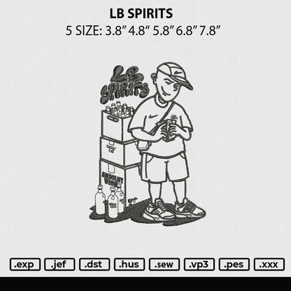 LB Spirits Embroidery File 5 sizes
