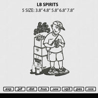 LB Spirits Embroidery File 5 sizes
