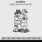 LB Spirits Embroidery File 5 sizes