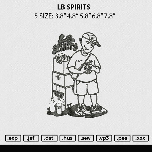 LB Spirits Embroidery File 5 sizes
