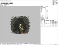 Lidacris Embroidery File 4 size