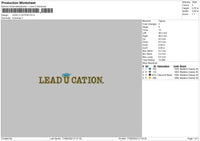 Lead U Cation Embroidery File 4 size