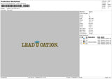 Lead U Cation Embroidery File 4 size