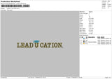 Lead U Cation Embroidery File 4 size