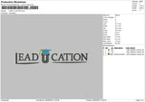 Lead U Cation Embroidery File 5 sizes