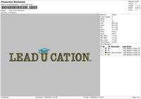 Lead U Cation Embroidery File 4 size