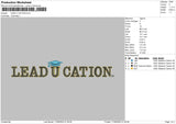 Lead U Cation Embroidery File 4 size