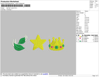 Leaf Star Crown Embroidery File 4 size