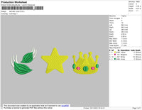 Leaf Star Crown Embroidery File 4 size