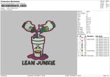 Lean Junkie Embroidery File 6 sizes