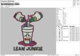 Lean Junkie Embroidery File 6 sizes
