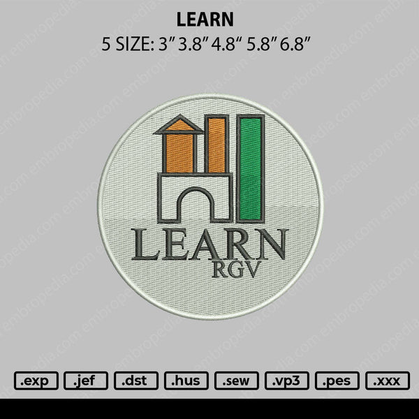 Learn Embroidery Fikle 6 sizes