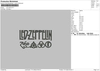 Led Zeppelin Embroidery File 6 sizes