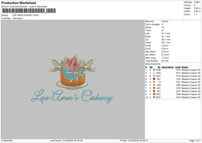 Cake 2102 Embroidery Machine Design File 6 sizes