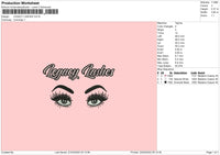 Legacy Lashes Embroidery File 4 size