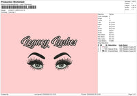 Legacy Lashes Embroidery File 4 size
