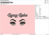 Legacy Lashes Embroidery File 4 size