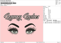Legacy Lashes Embroidery File 4 size
