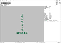 Legends Embroidery File 5 sizes