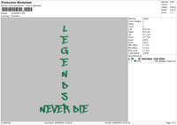 Legends Embroidery File 5 sizes