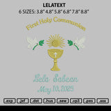 Lelatext Embroidery File 6 sizes