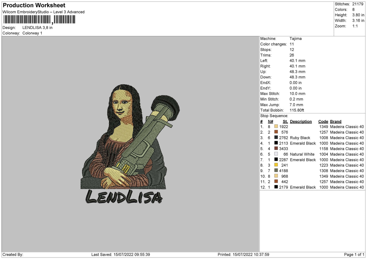 Lendlisa Embroidery File 4 sizes