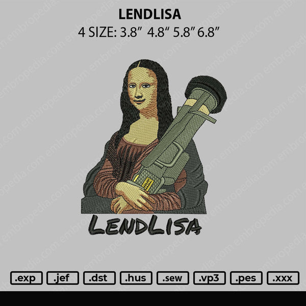 Lendlisa Embroidery File 4 sizes
