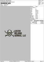 Lestertext Embroidery File 6 sizes