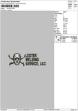 Lestertext Embroidery File 6 sizes