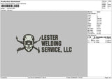 Lestertext Embroidery File 6 sizes
