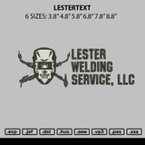 Lestertext Embroidery File 6 sizes