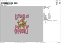 Lets Get Spooky Embroidery File 6 sizes