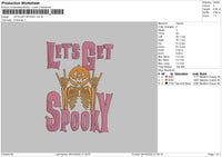 Lets Get Spooky Embroidery File 6 sizes