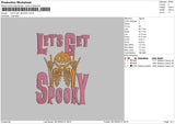 Lets Get Spooky Embroidery File 6 sizes