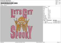 Lets Get Spooky Embroidery File 6 sizes