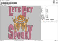 Lets Get Spooky Embroidery File 6 sizes