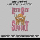 Lets Get Spooky Embroidery File 6 sizes