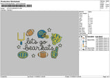 Letsgotext 1110 Embroidery File 6 sizes