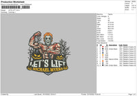 Lets Lift 92 Embroidery File 6 sizes
