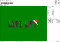 Lets Lift 002 Embroidery File 6 sizes