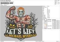 Lets Lift 92 Embroidery File 6 sizes