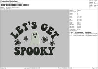 Lets Get Spooky Embroidery File 5 sizes